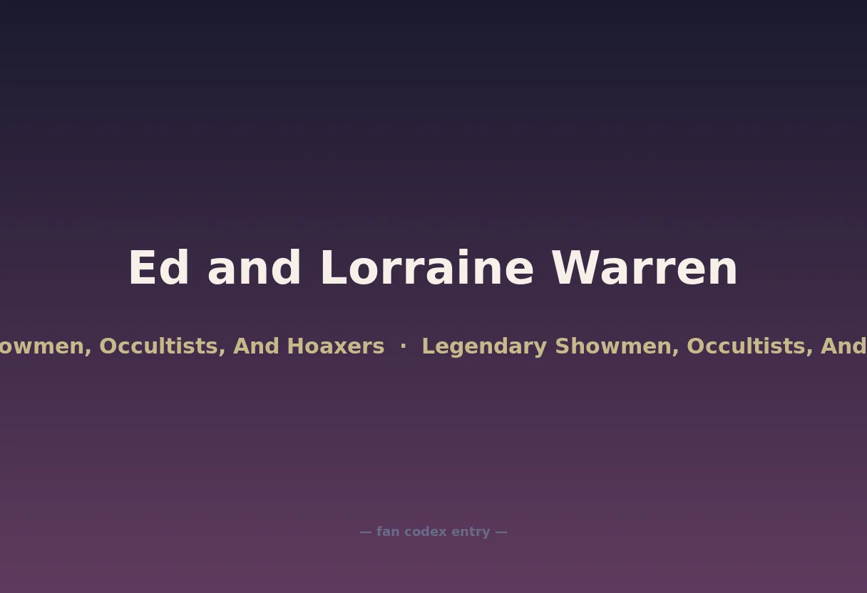 Ed and Lorraine Warren